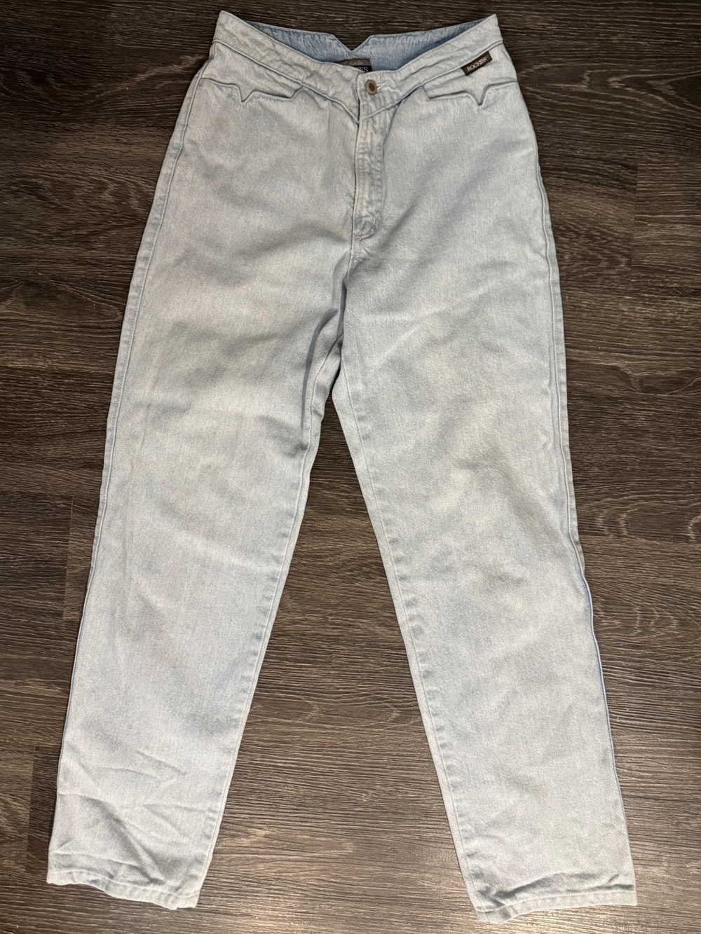 Vintage Rockies High Rise Light Wash Western Mom Jeans 100% Cotton